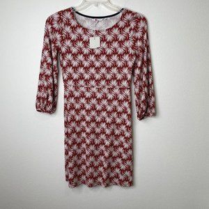 Boden Lucie Jersey Dress Viscose Floral Palm Print Red NWT